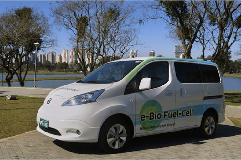 Nissan เผยโฉมรถไฟฟ้าพลัง e-Bio Fuel-Cell รุ่นแรก