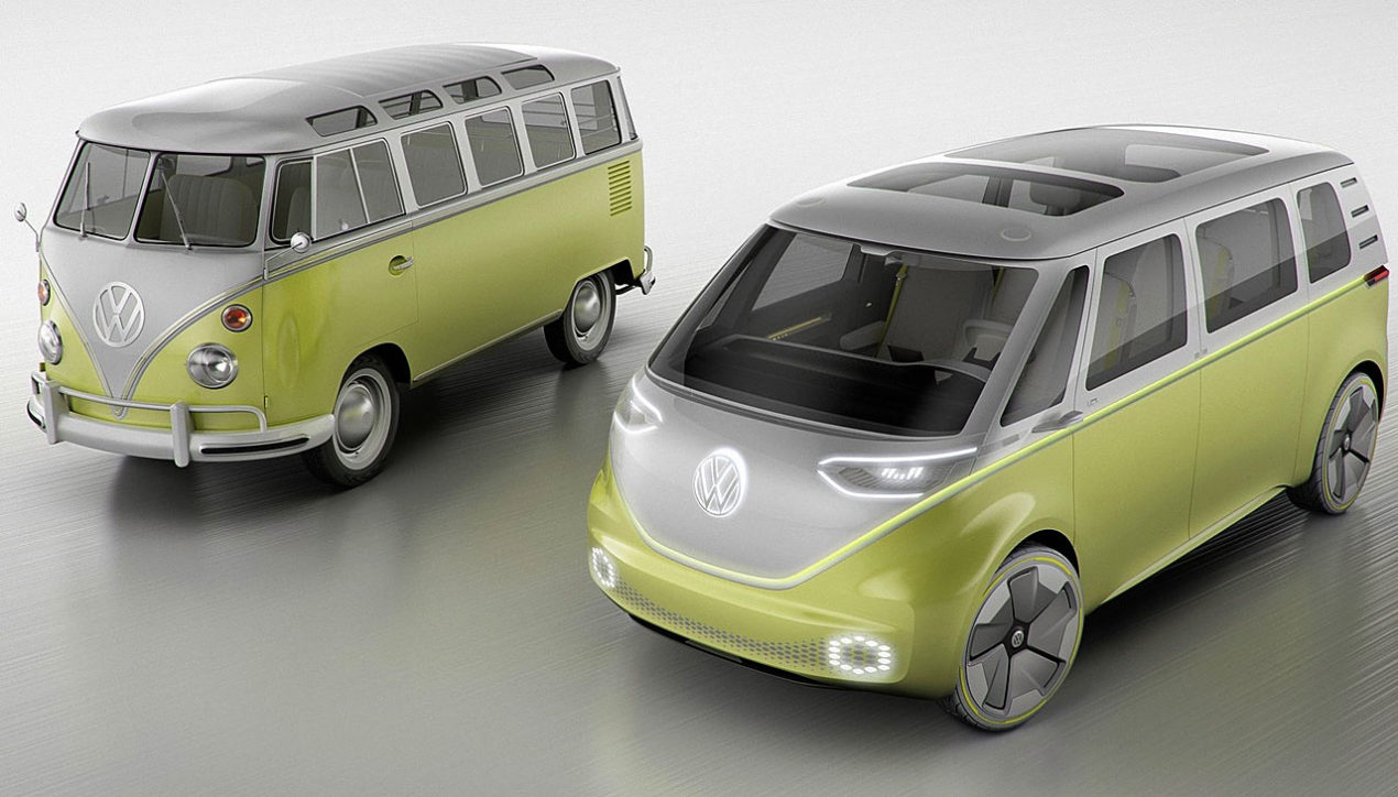 2017 VW I.D. Buzz ต้นแบบรถไฟฟ้าเรโทร พรีวิวคันจริง Microbus