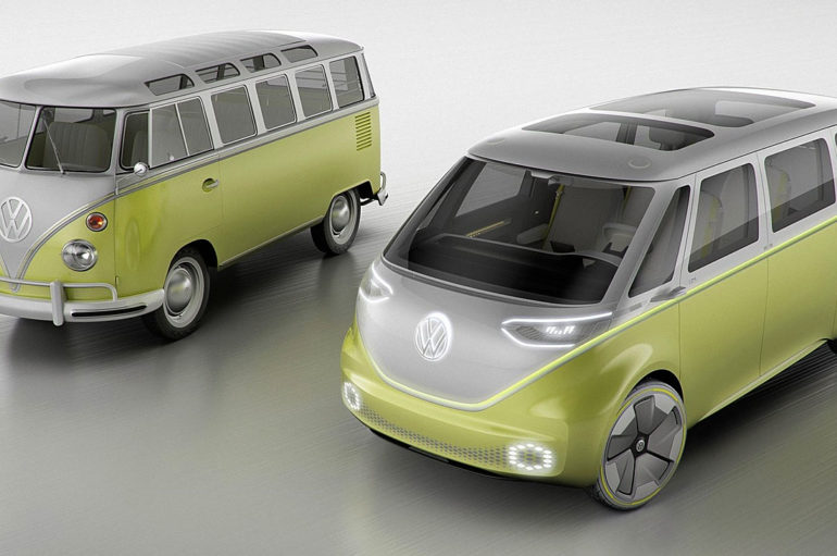 2017 VW I.D. Buzz ต้นแบบรถไฟฟ้าเรโทร พรีวิวคันจริง Microbus