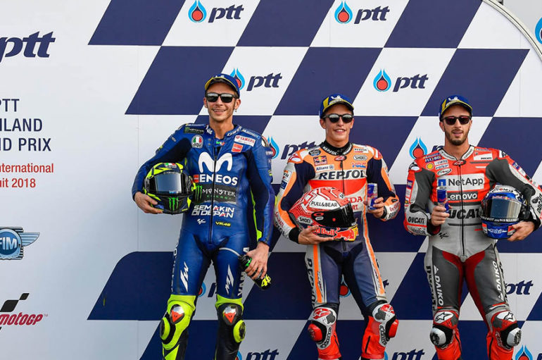 PTT Thailand Grand Prix 2018 Marquez เฉือน Rossi คว้าโพล