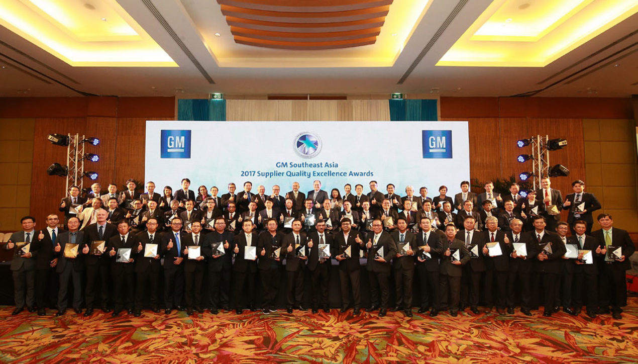 GM มอบรางวัล 60 ผู้ผลิตชิ้นส่วนยอดเยี่ยมในภูมิภาคเอเชียตะวันออกเฉียงใต้