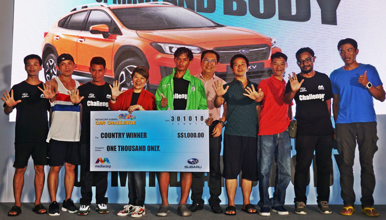 12 ชาวสิงคโปร์ คว้าชัยในการแข่งขัน MediaCorp Subaru Car Challenge 2018