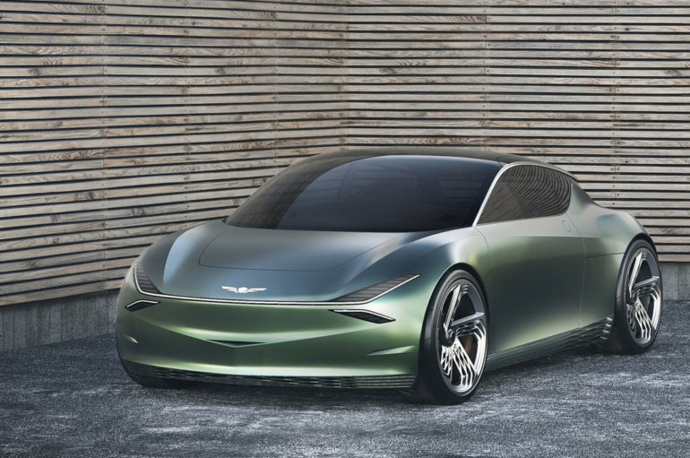 2019 Genesis Mint Concept ซิตี้คาร์ไฟฟ้าพร้อมฝาท้ายสไตล์ Scissor doors