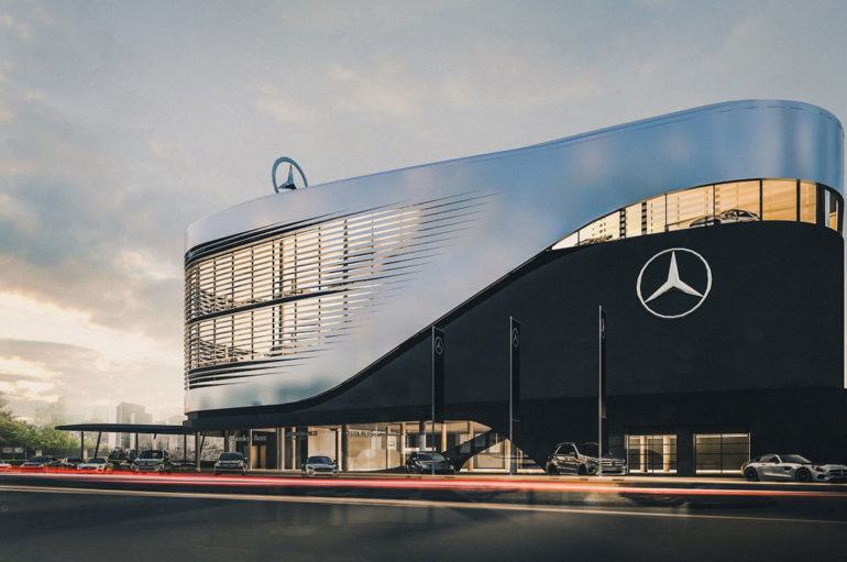 Primus Autohaus เผยภาพการออกแบบโชว์รูม Mercedes-Benz ต้นแบบของโชว์รูมยุคดิจิทัล