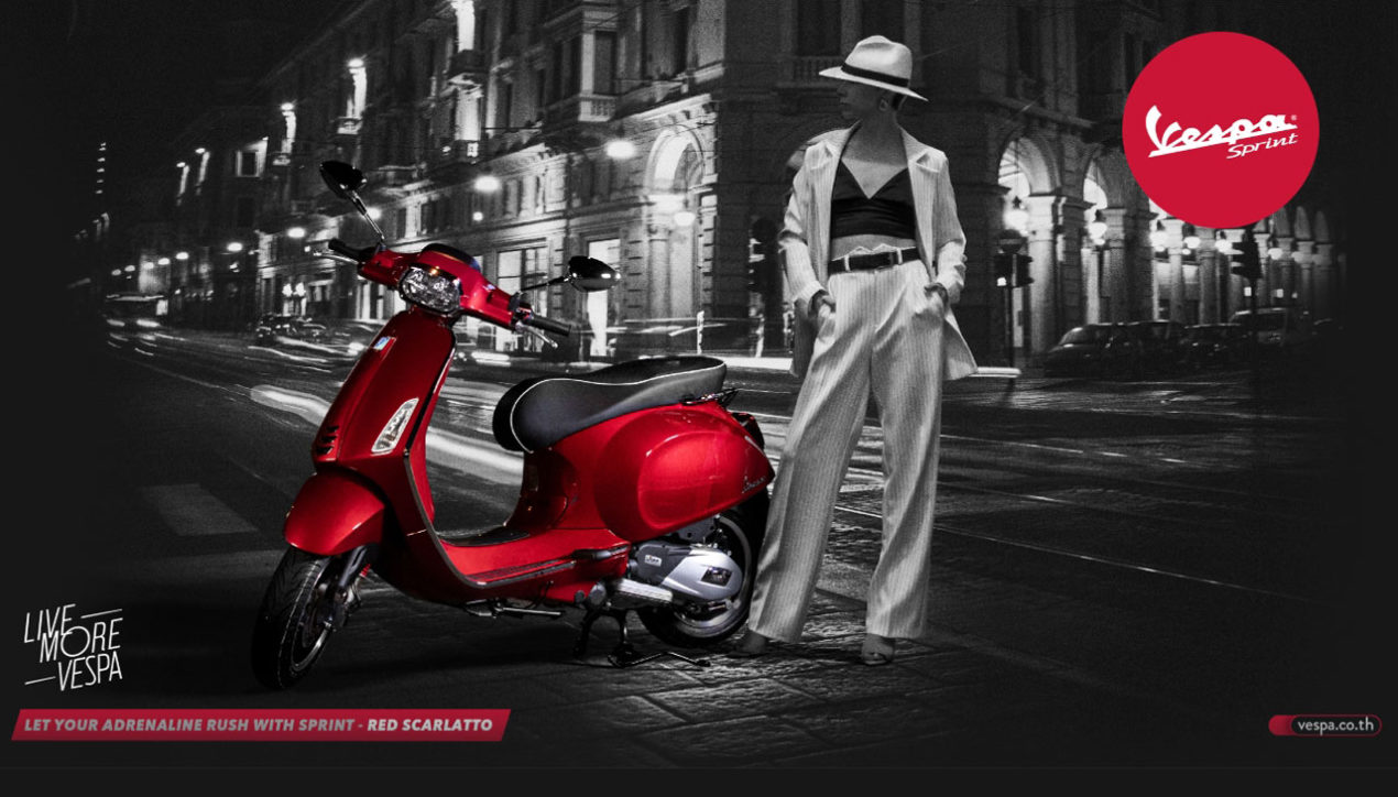 Vespa Sprint 150 i-Get ABS สีใหม่ Red Scarlatto