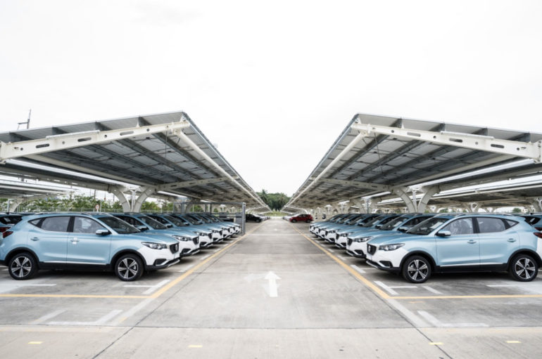 MG และ WHAUP เปิด Solar Carpark ที่โรงงานผลิตรถยนต์