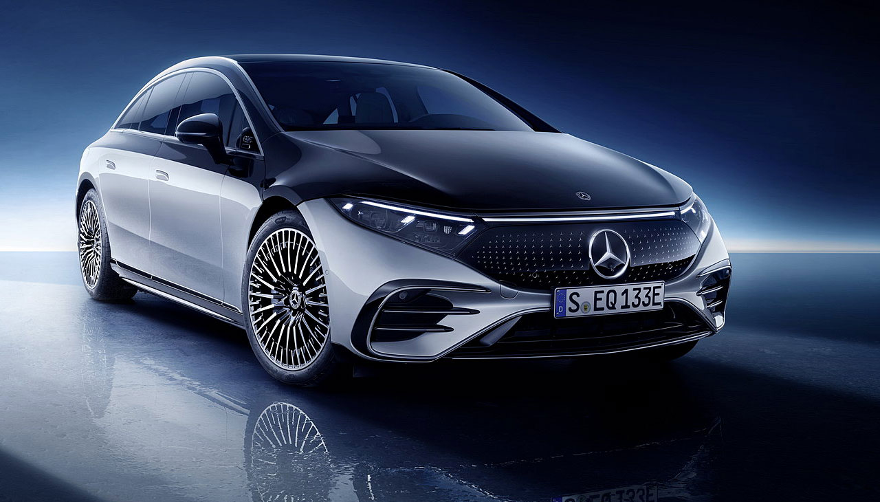 2022 MercedesBenz EQS ซาลูนหรูไฟฟ้าล้วนแบบแบตเตอรี่ motortrivia