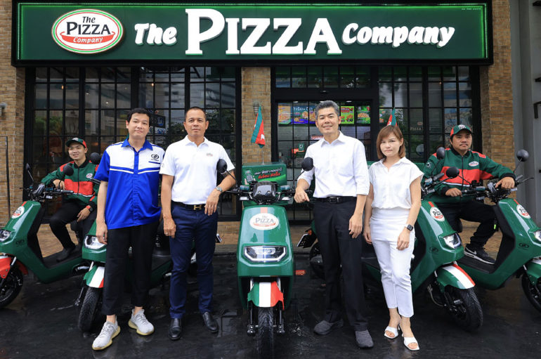 The Pizza Company เริ่มบริการส่งอาหารด้วยมอเตอร์ไซค์ไฟฟ้า