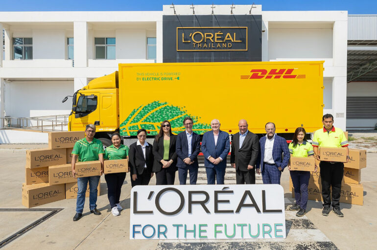 L’Oreal และ DHLนำร่องขนส่งผลิตภัณฑ์ด้วยรถพลังงานไฟฟ้า